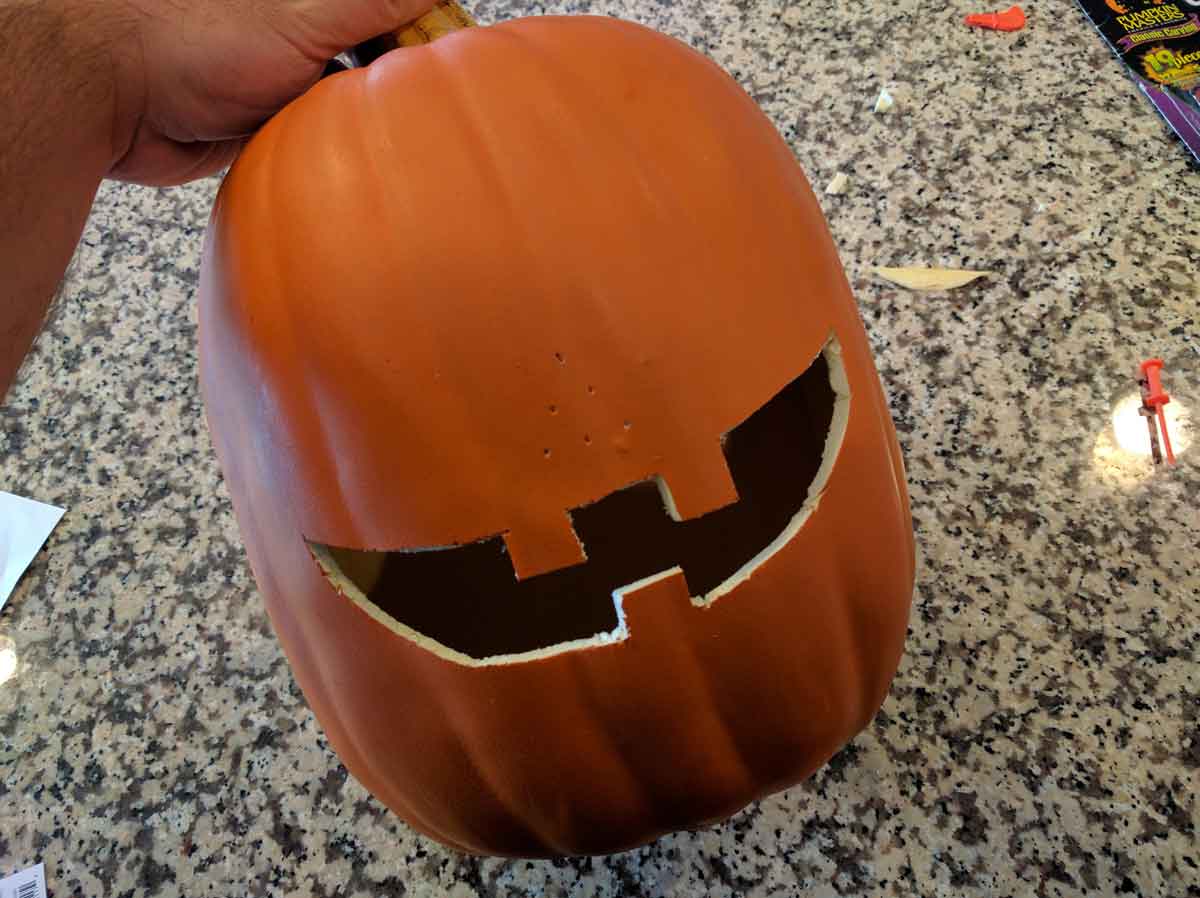 Carving the pumpkin