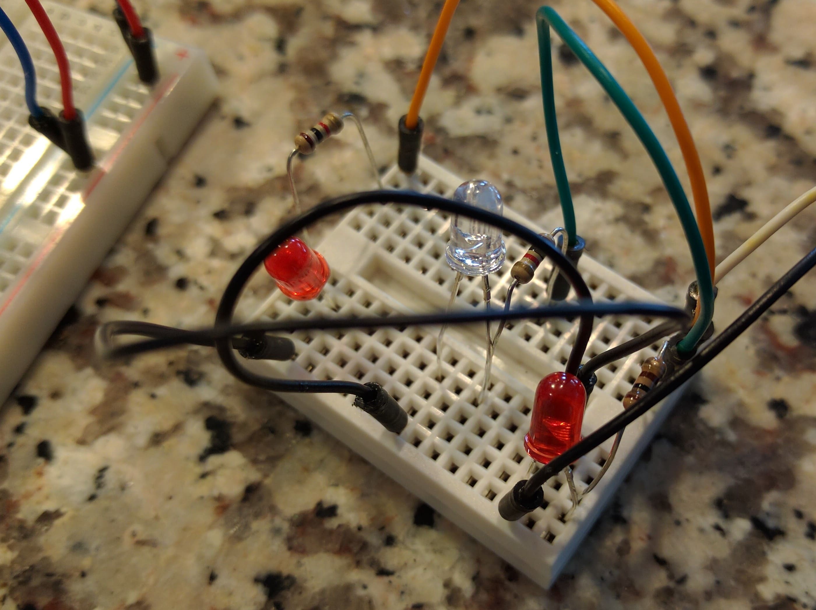 Early LEDs for flashing lights