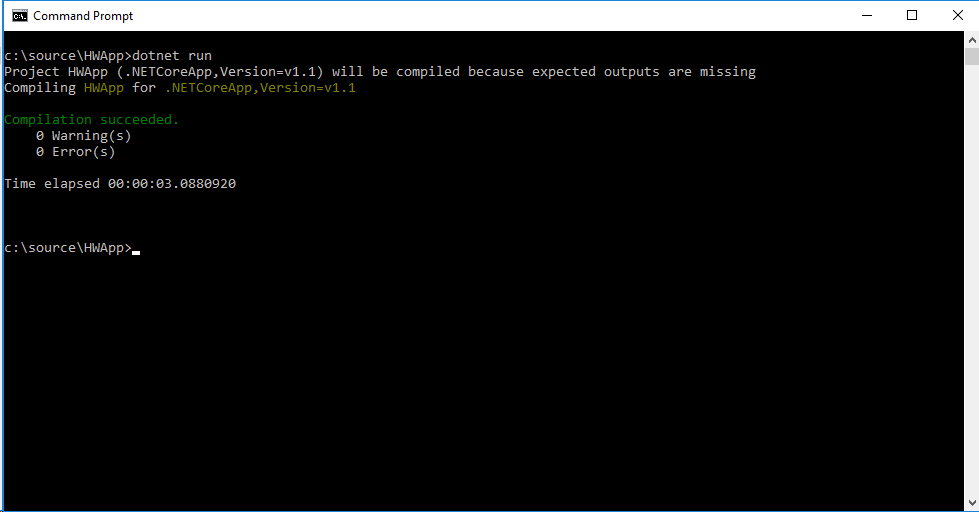 Super exciting dotnet run command